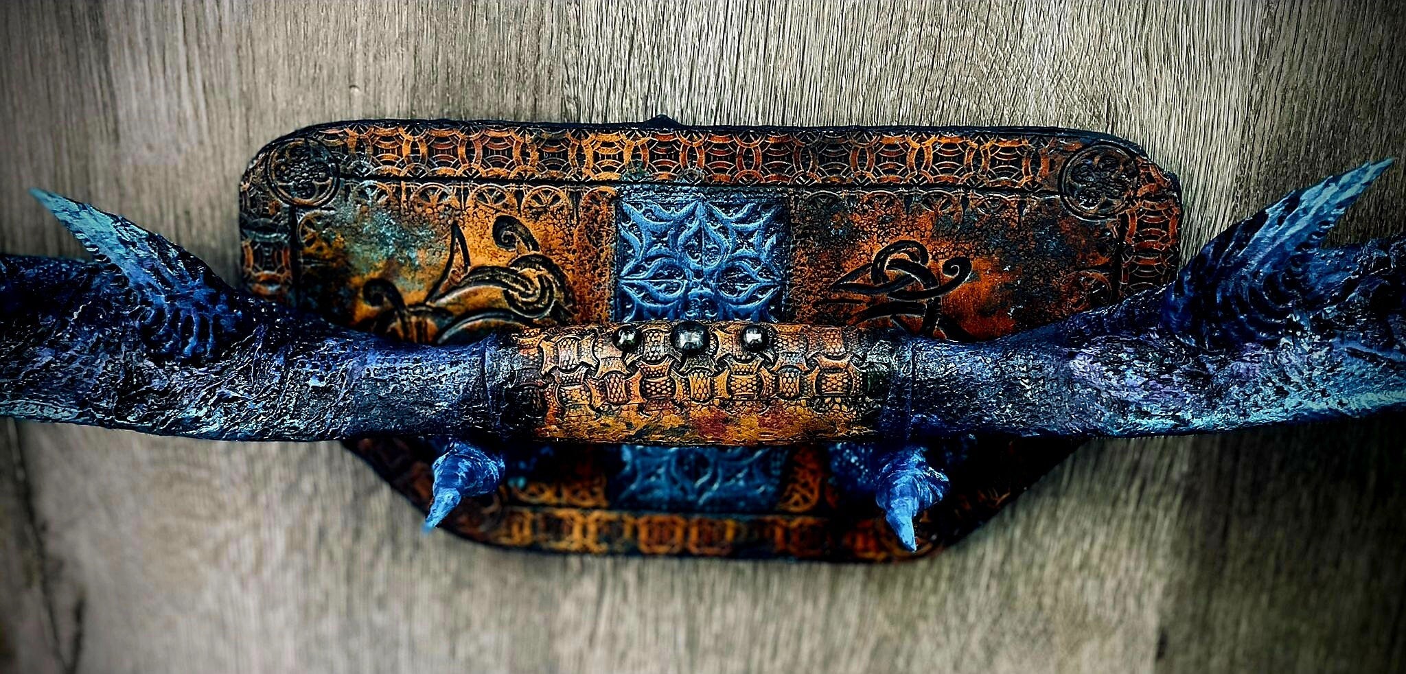 Enchanted Dragon Horn Bow Stand | Recurve & Longbow Display | Artisan Archery Rack