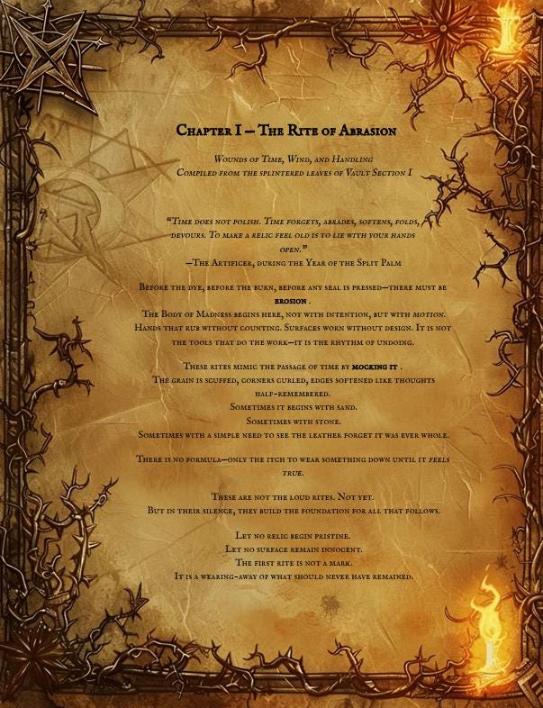 Leather Aging Techniques PDF | Vault Codex of Distressing Rites