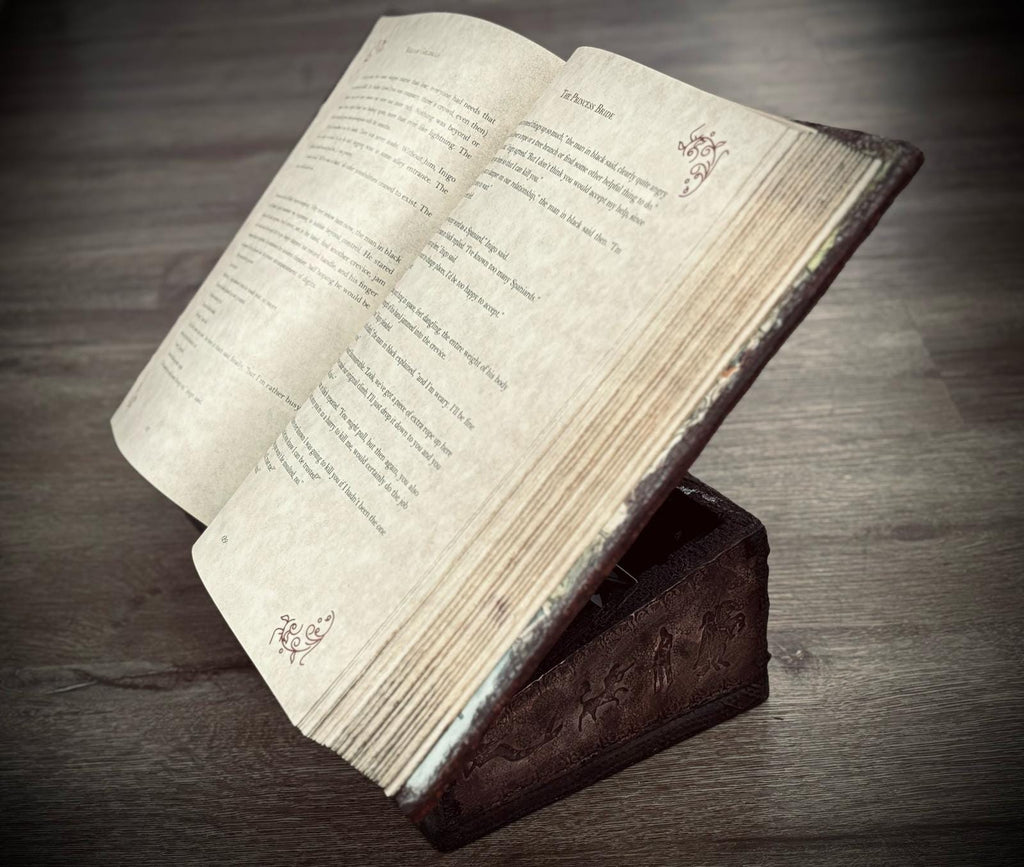 Narnia Book Stand | Dark Cherry | Leather Display & Reading Stand