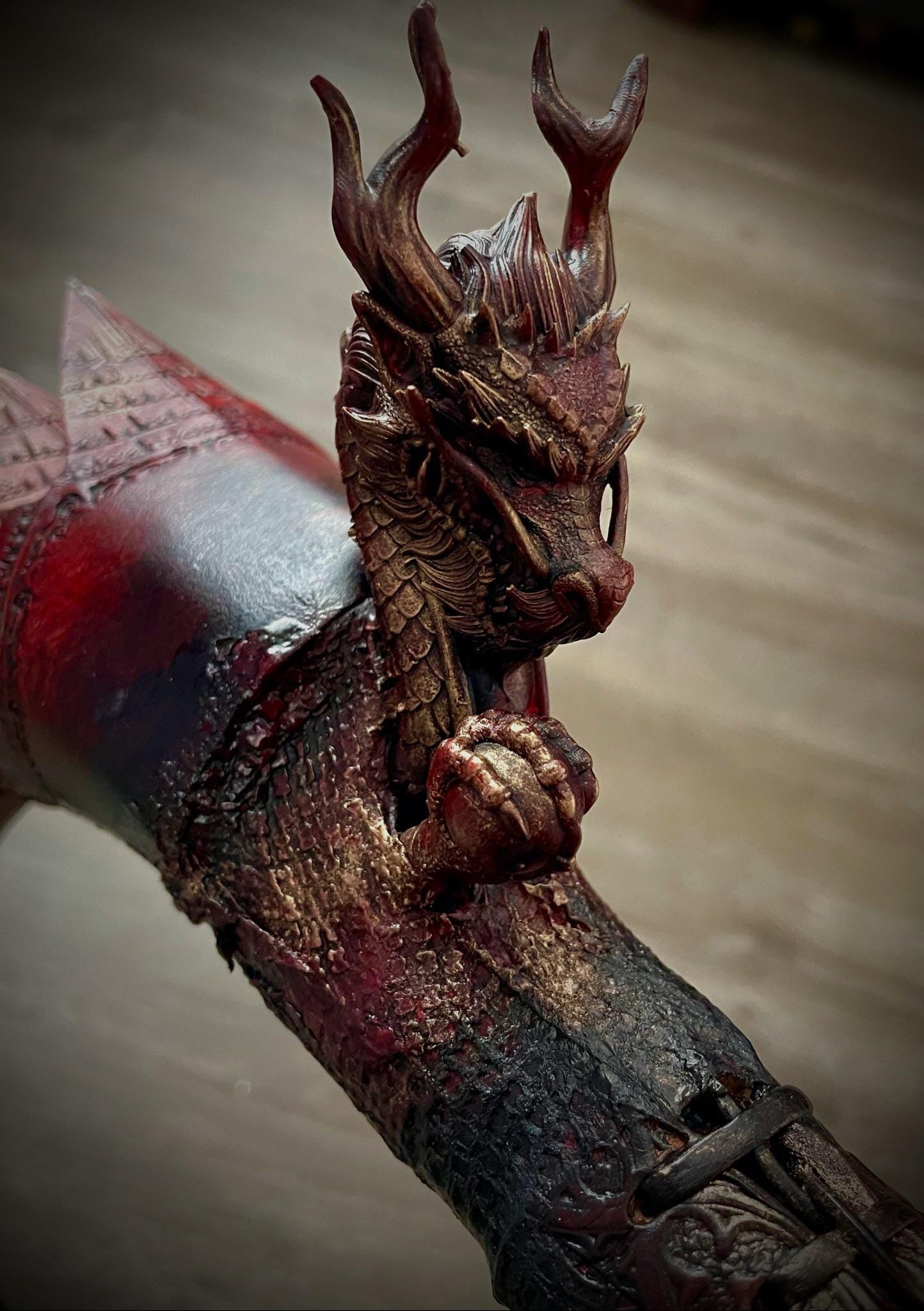 Emberwing Recurve Bow | Handcrafted Dragon Heirloom Bow