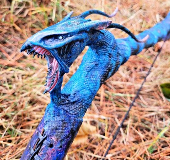 Banshee Recurve Bow – Avatar-Inspired Handmade Bow | Functional Fantasy Archery Weapon | 45–59", Draw 25–50 lb | Fully Functional