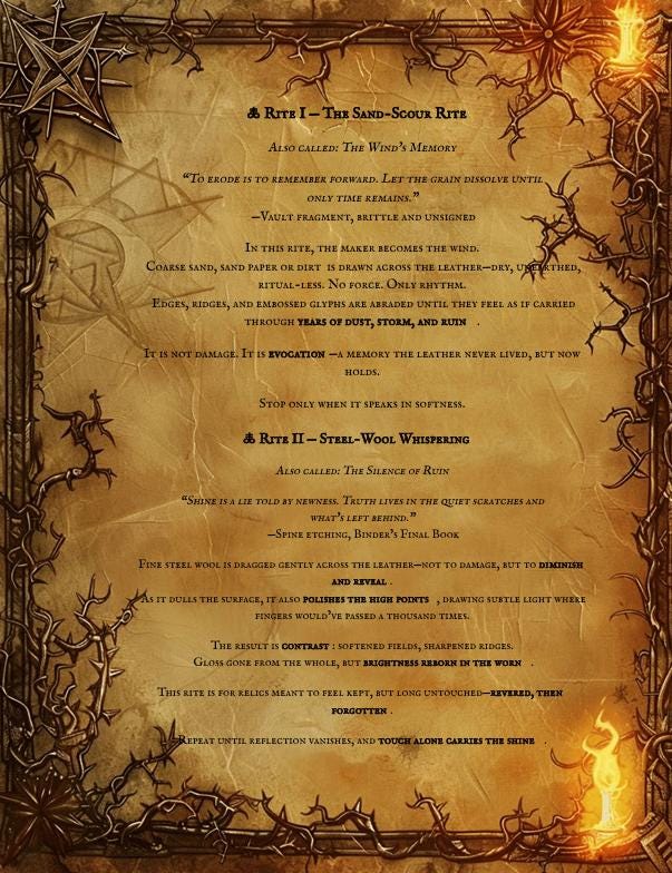 Leather Aging Techniques PDF | Vault Codex of Distressing Rites