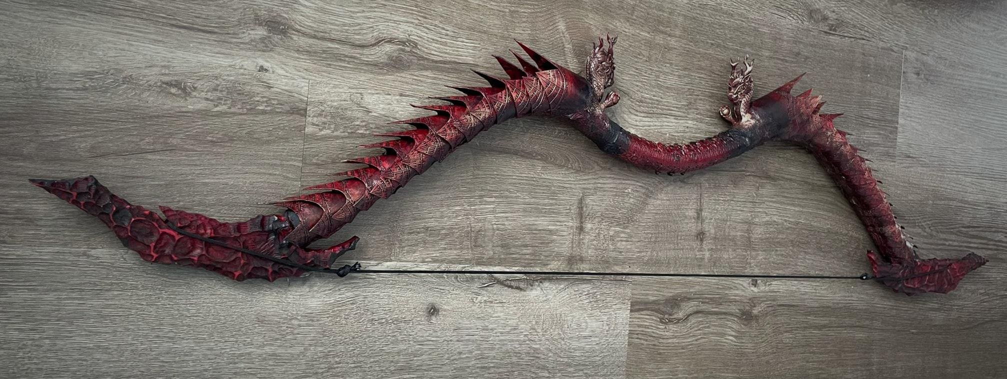 Emberwing Recurve Bow | Handcrafted Dragon Heirloom Bow