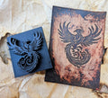 Phoenix Crest Leather Stamp – Rebirth Emblem for Leather, Clay & Soap Work