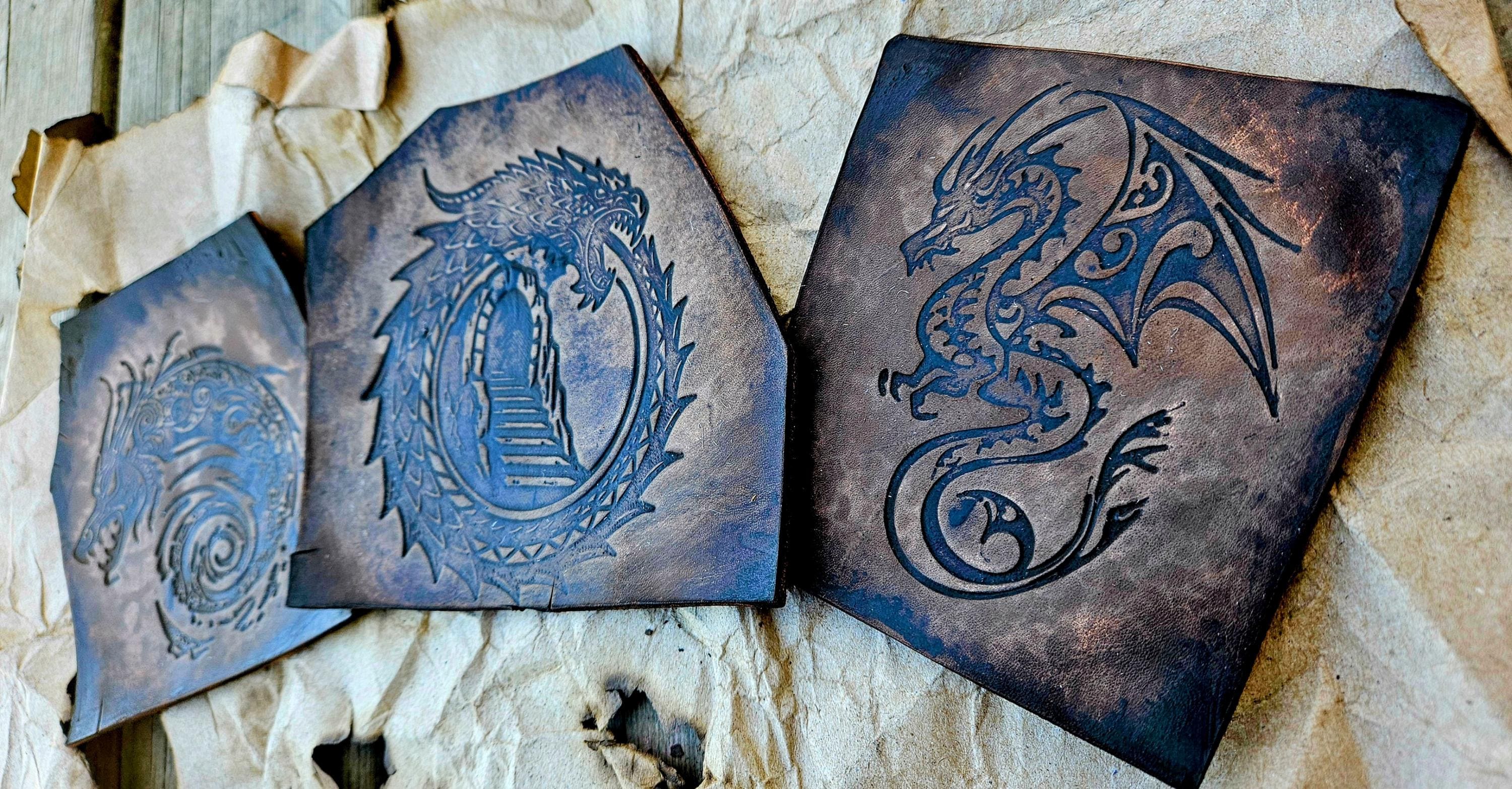 Winged Serpent Embossing Stamp and Sculpture – Handmade Tool for Leather, Clay & Artisan Soap Sculpture