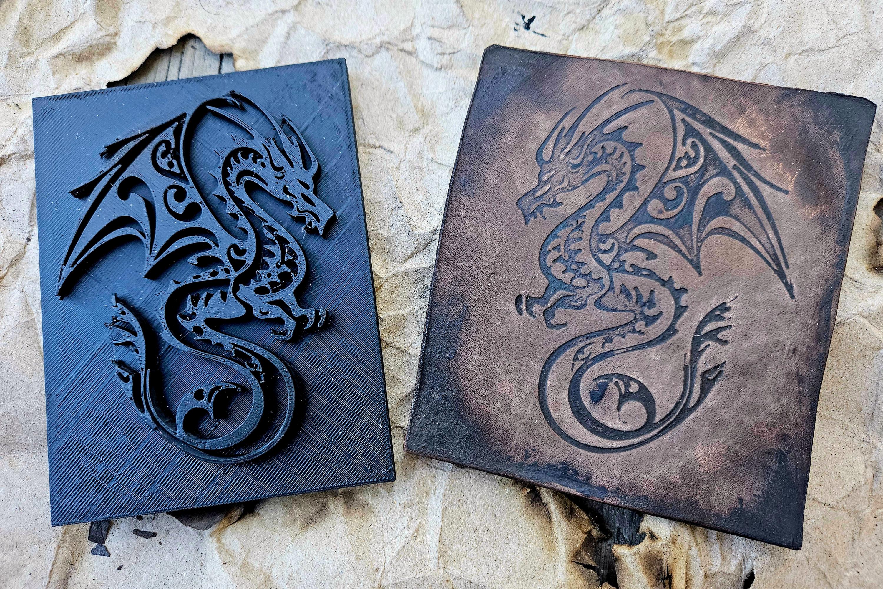Winged Serpent Embossing Stamp and Sculpture – Handmade Tool for Leather, Clay & Artisan Soap Sculpture