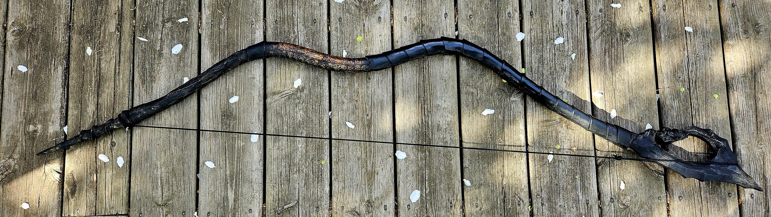 Samurai Yumi Bow – Oni Mask, Custom Recurve Archery, LARP Cosplay