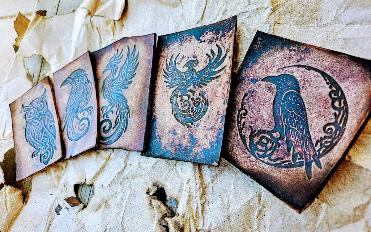 Raven Moon Leather Stamp | Gothic Clay & Soap Embosser