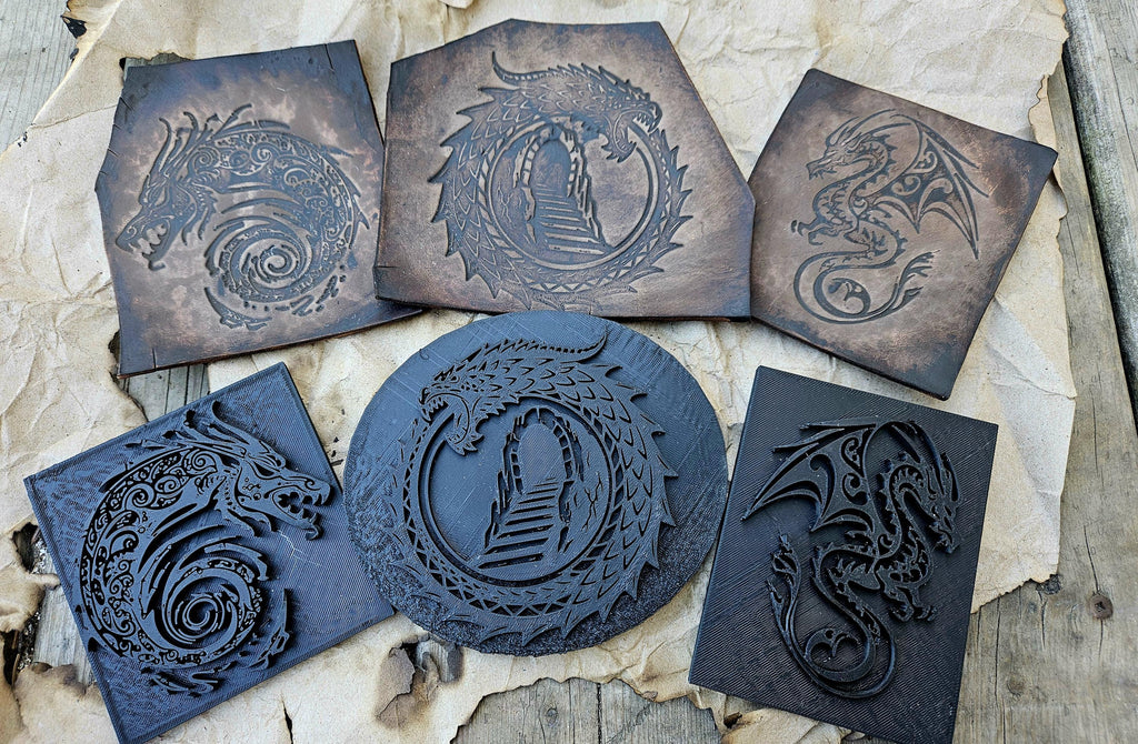 Mythic Dragon Leather Stamp Set – Fantasy Leathercraft Tooling