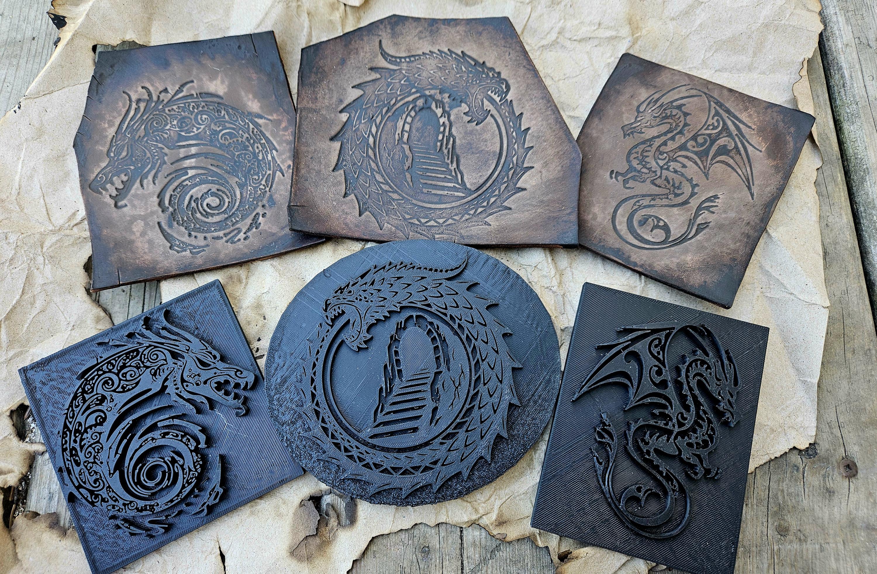 Mythic Dragon Leather Stamp Set – Fantasy Leathercraft Tooling