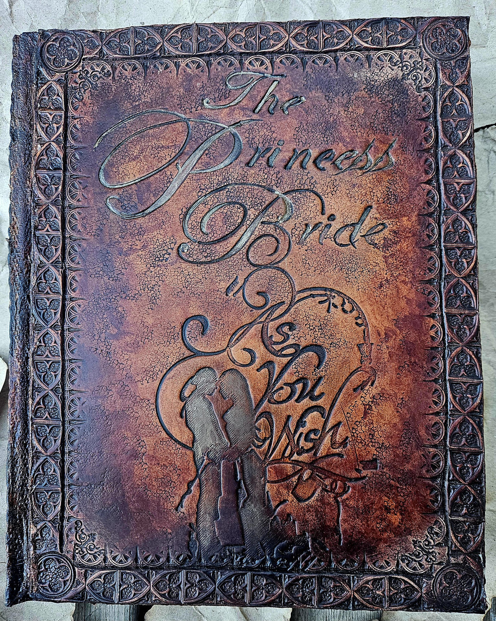 Handcrafted Leatherbound Princess Bride Book | Collector's Edition with Mask Bookmark