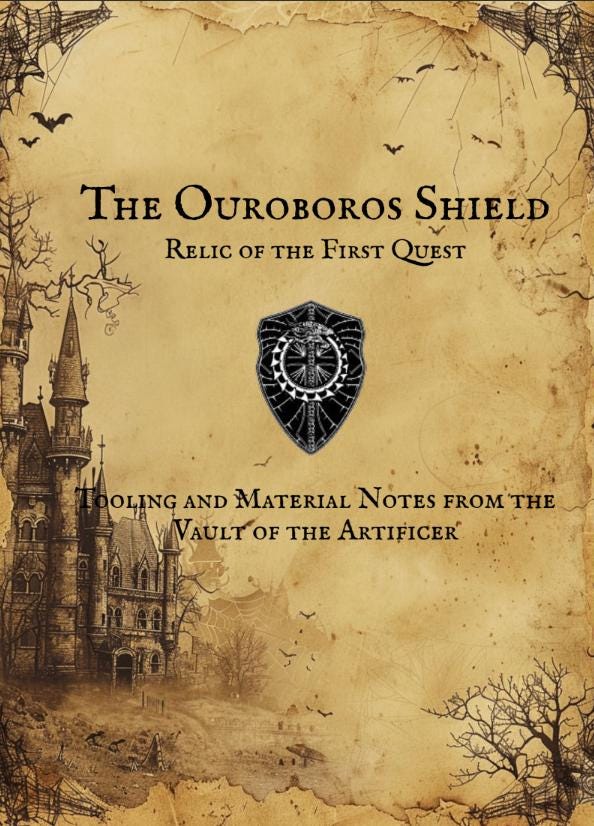 Leather Shield Pattern – Ouroboros SVG Template, LARP Cosplay (Digital Download)