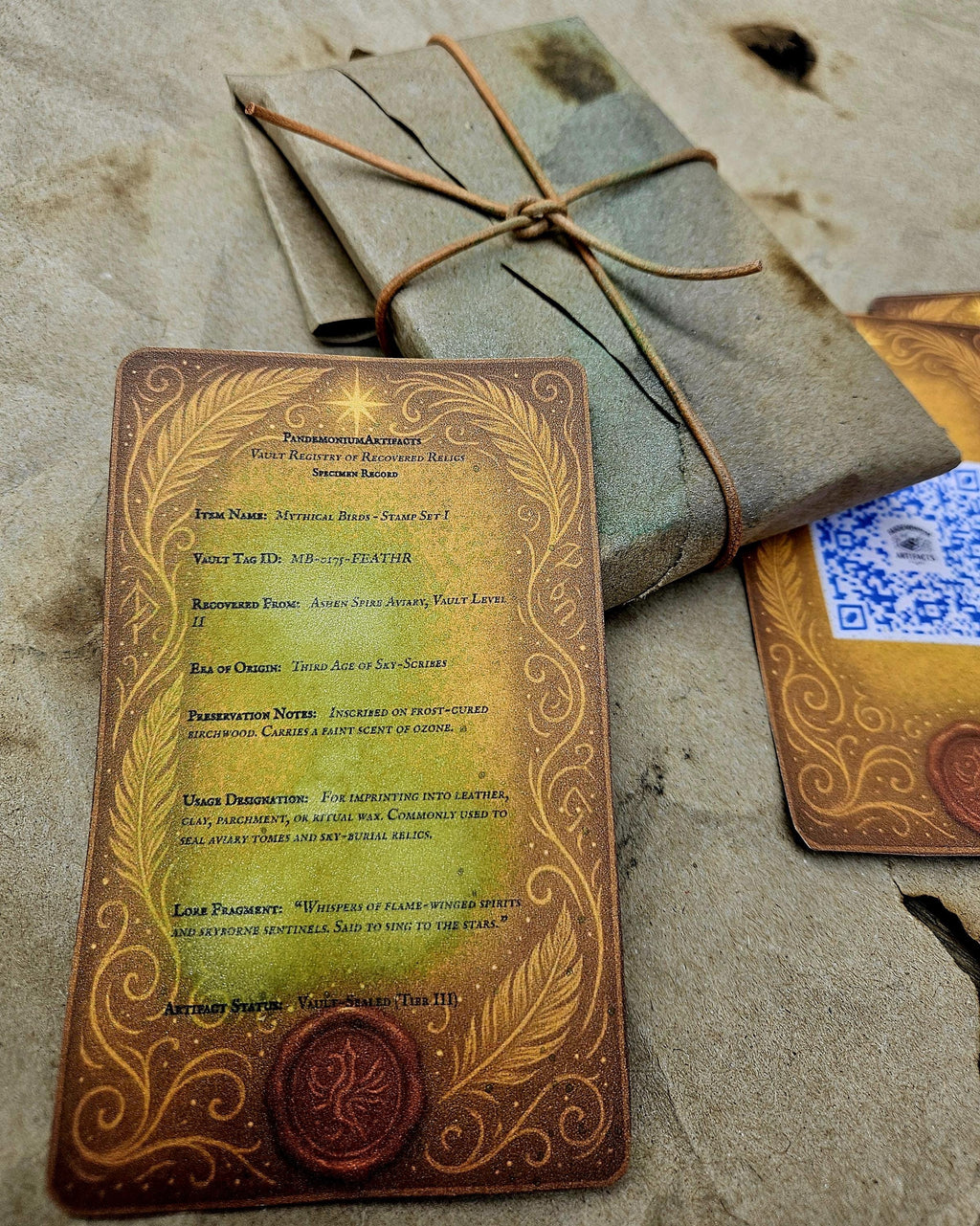 Mythic Bird Leather Stamp Set – Celtic Knotwork, Norse Design