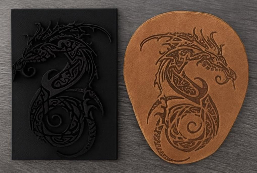 Dragon Leather Stamp – Tribal Embossing Tool for Clay, Soap