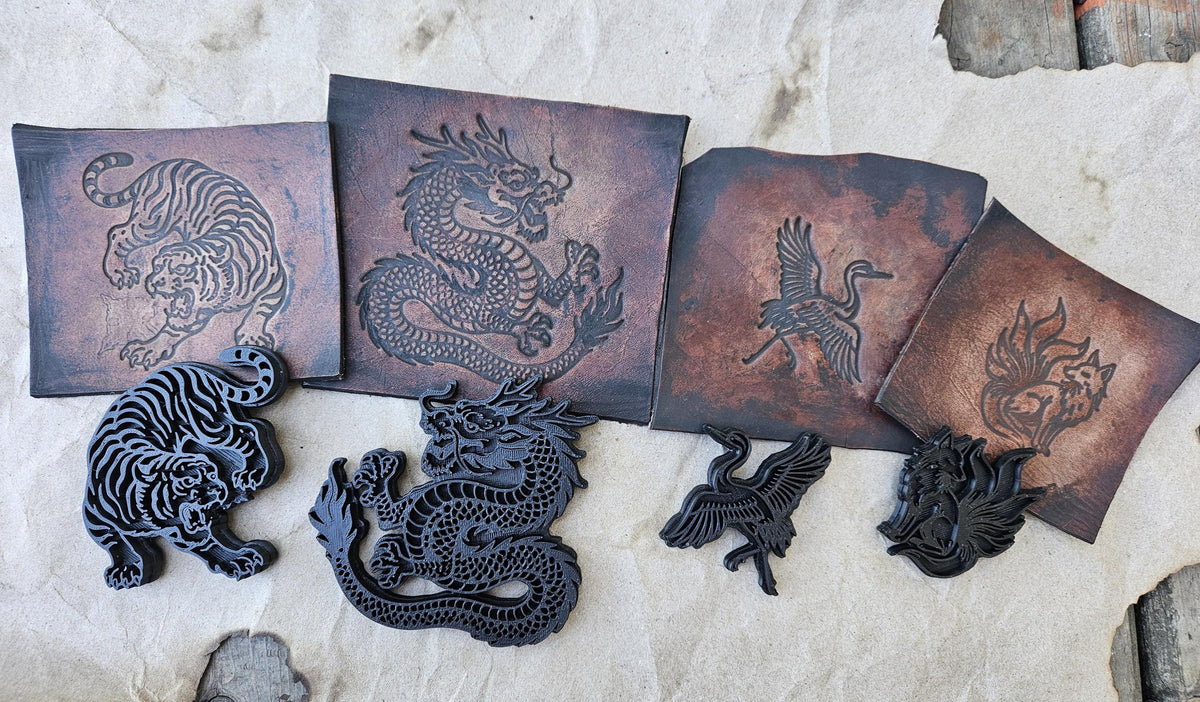 Flying Crane Leather Stamp – Asian Motif, Clay & Ceramic Embossing