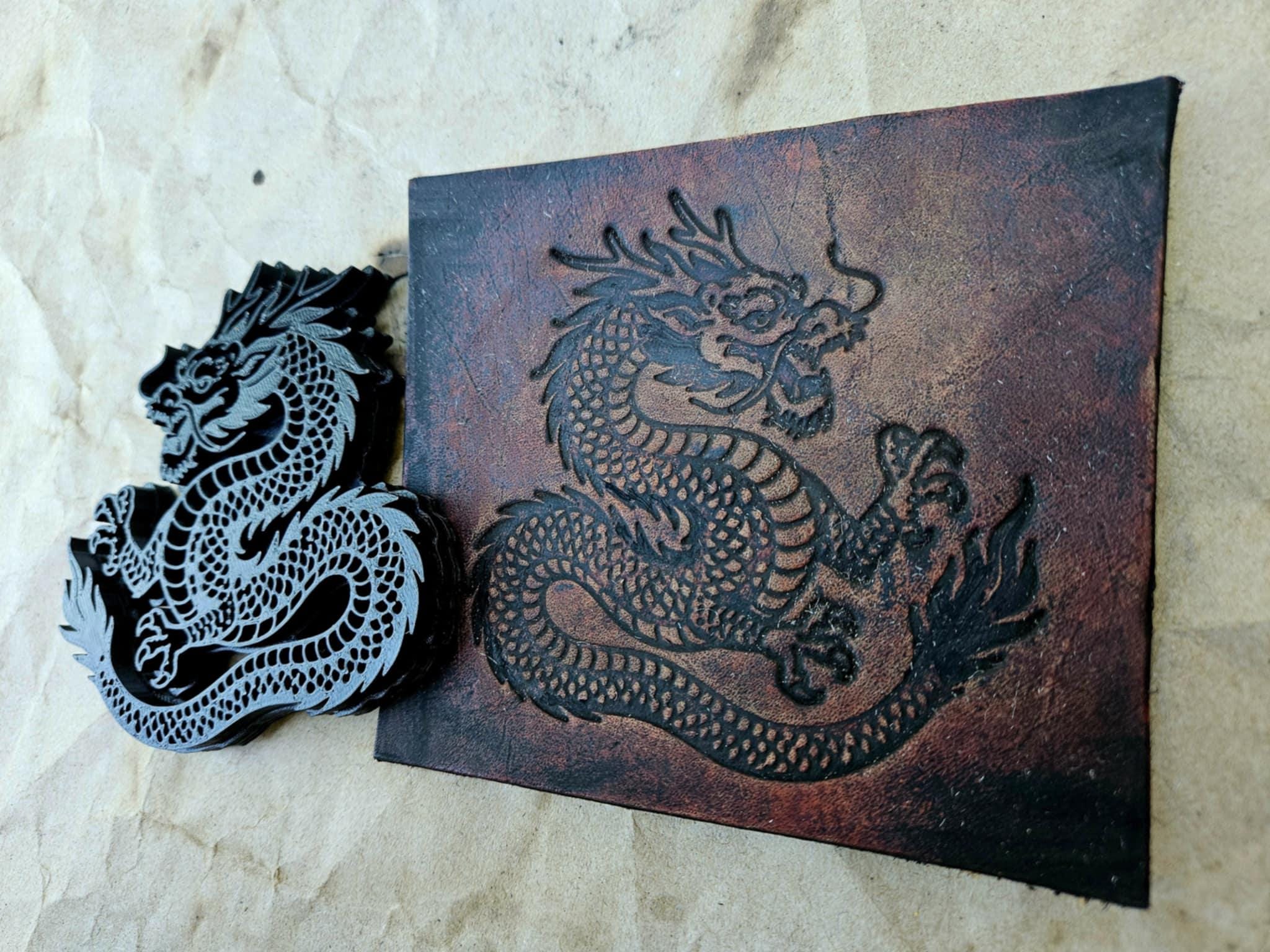 Eastern Dragon Leather Stamp – Myth Creature, Clay & Ceramic