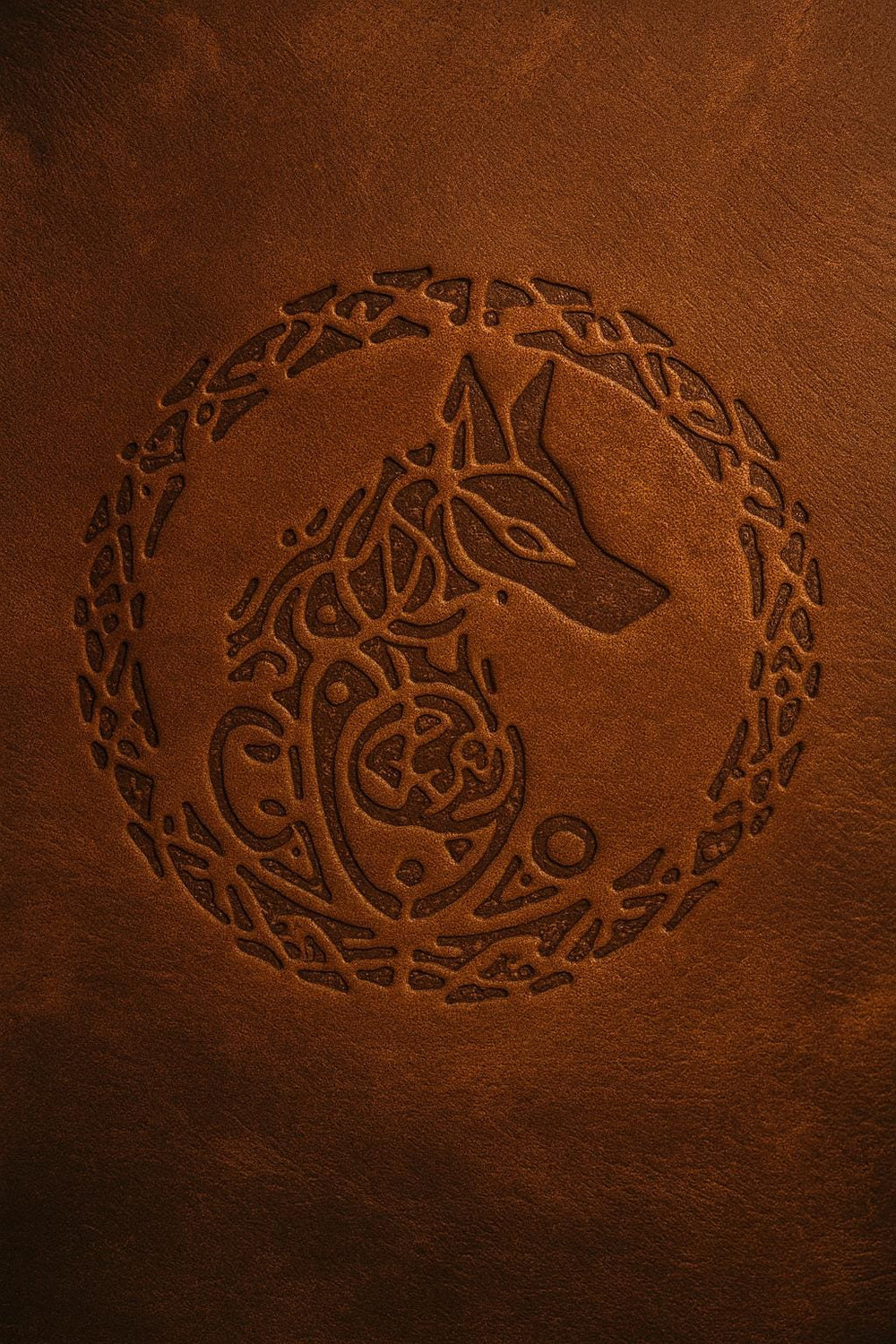 Celtic Wolf Stamp, Leather Work,Hand Tooled, Custom Leather
