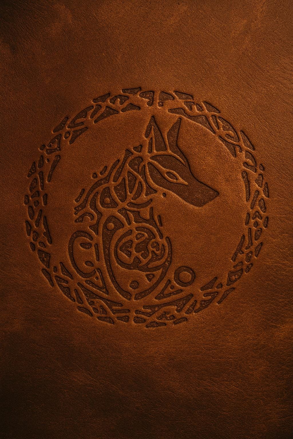 Celtic Wolf Stamp, Leather Work,Hand Tooled, Custom Leather