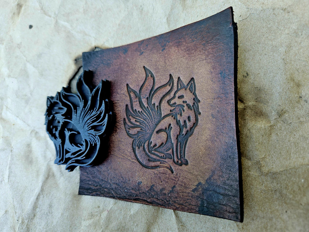 Kitsune Leather Stamp – Japanese Fox Spirit, Echo of the East Collection