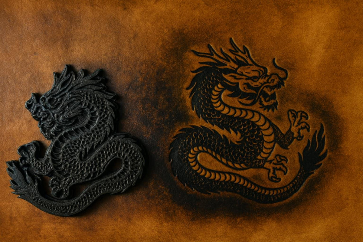 Eastern Dragon Leather Stamp – Myth Creature, Clay & Ceramic