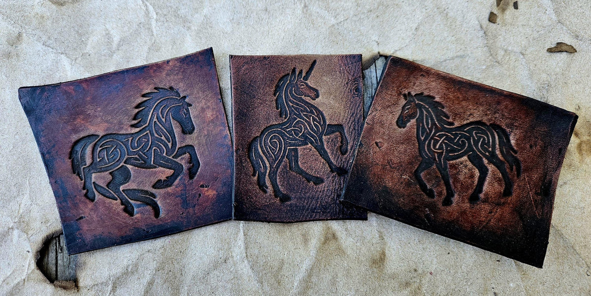Celtic Horse + Unicorn Stamp Set | Leather Clay Press | Summoning Puzzle Collection