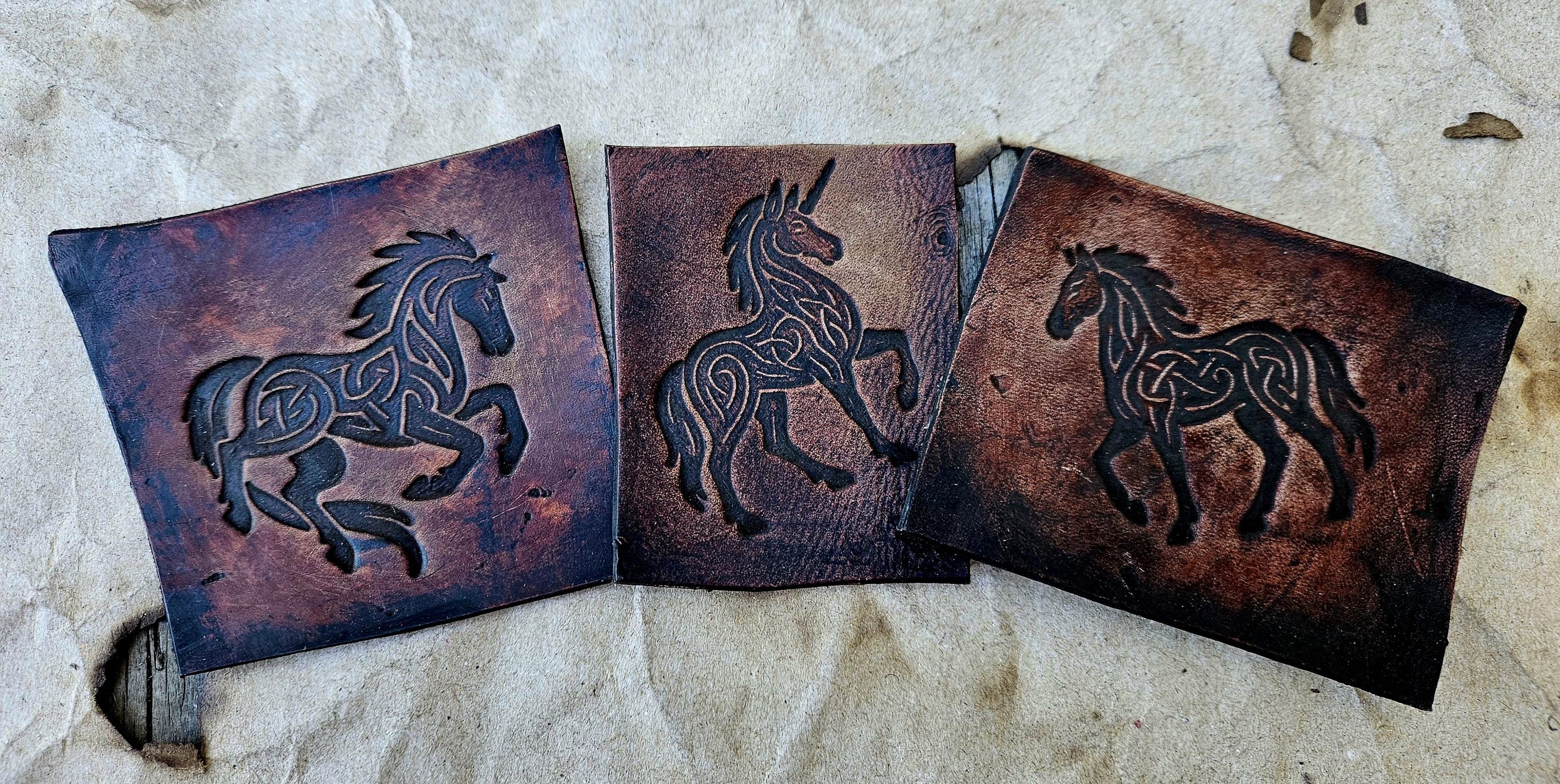Celtic Horse + Unicorn Stamp Set | Leather Clay Press | Summoning Puzzle Collection