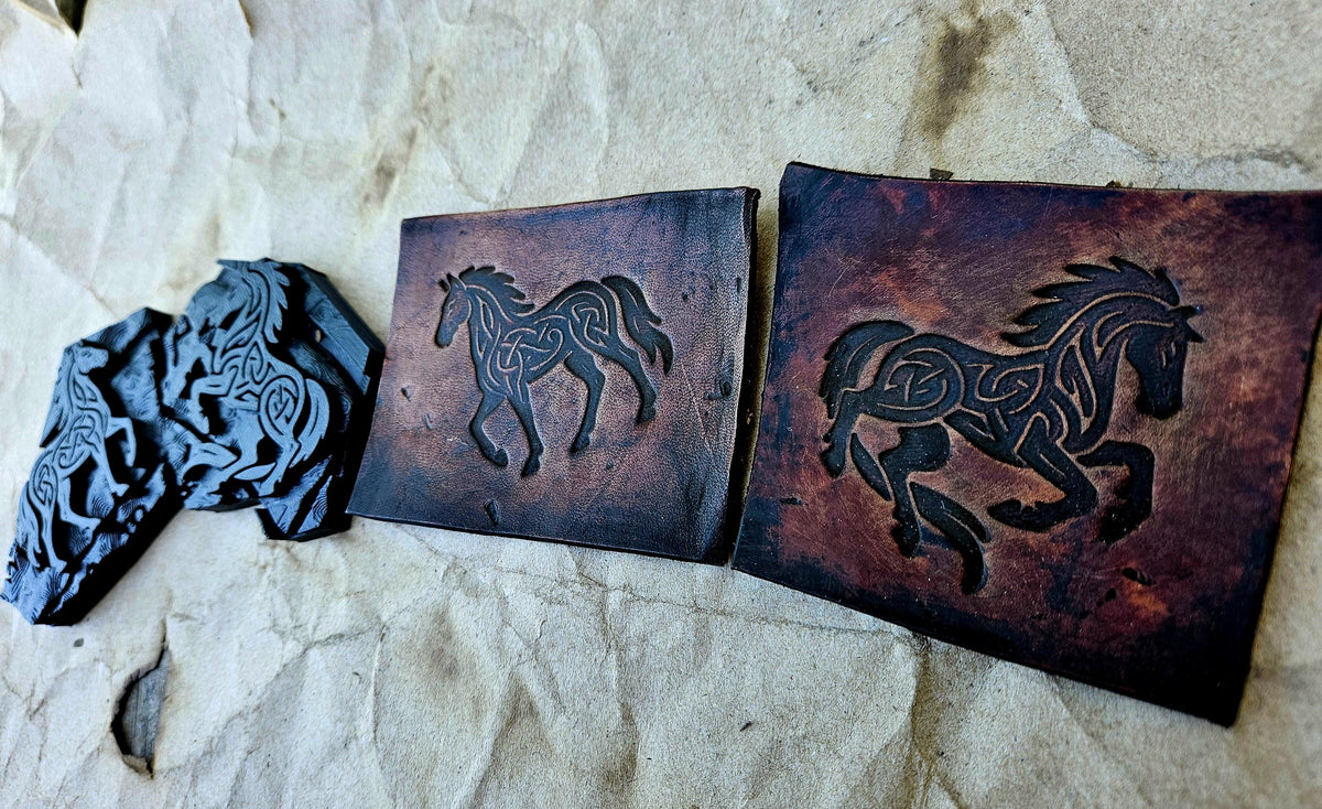 Celtic Horse + Unicorn Stamp Set | Leather Clay Press | Summoning Puzzle Collection