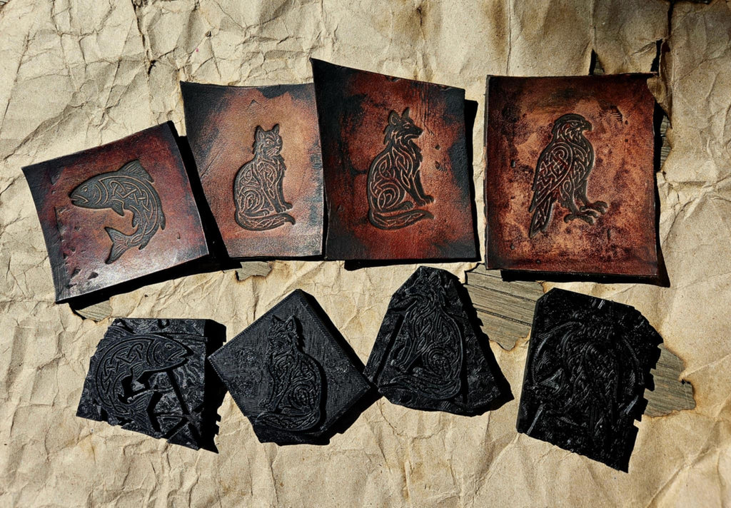 Celtic Animal Leather Stamp Set – Viking Knotwork, Leathercraft & Clay