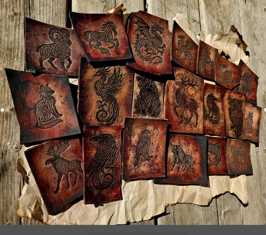 Celtic Griffin Leather Stamp – Norse Knotwork Tooling for Leathercraft & DnD