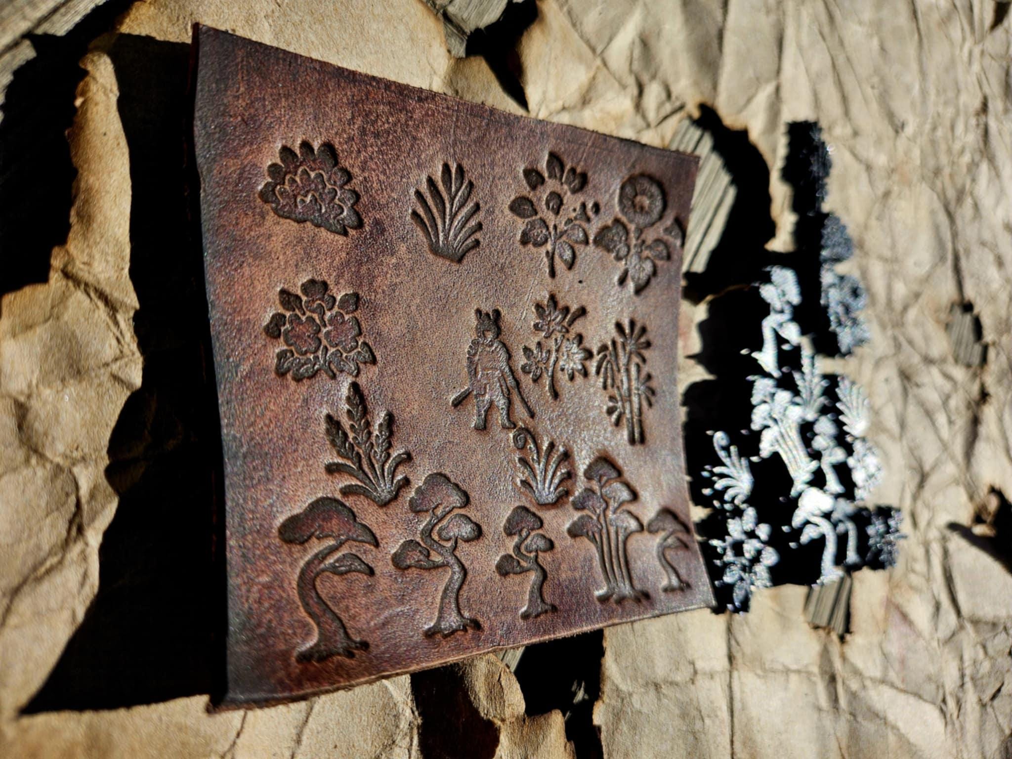 Plant & Samurai Stamp Set – Leather and Clay Debossing Tools (Echo of the East)
