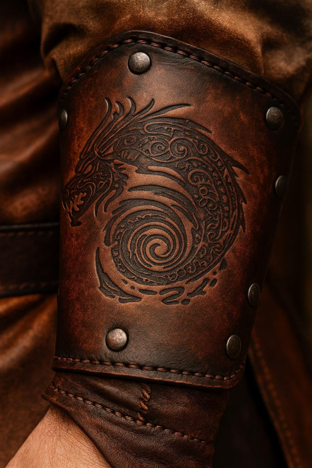 Dragon Leather Stamp – Fantasy 4x4 Tool for Cosplay, LARP, Armor Crafting, Clay & Leatherworking Projects