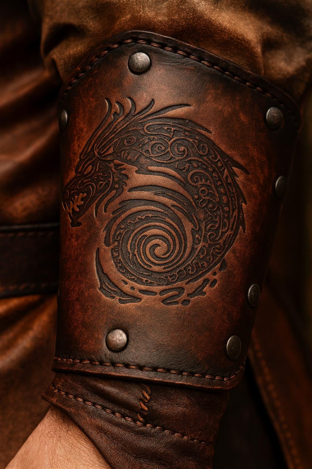 Dragon Leather Stamp – Fantasy 4x4 Tool for Cosplay, LARP, Armor Crafting, Clay & Leatherworking Projects