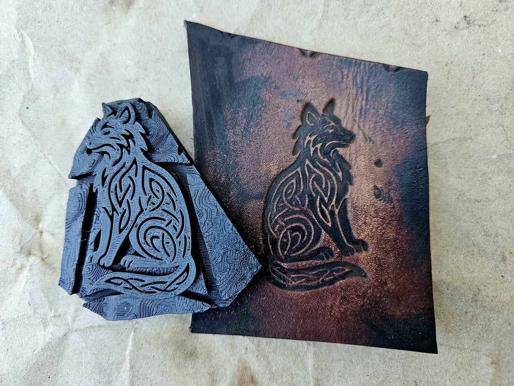 Celtic Knotwork Fox Stamp | Leather Tooling, Clay, Ceramics