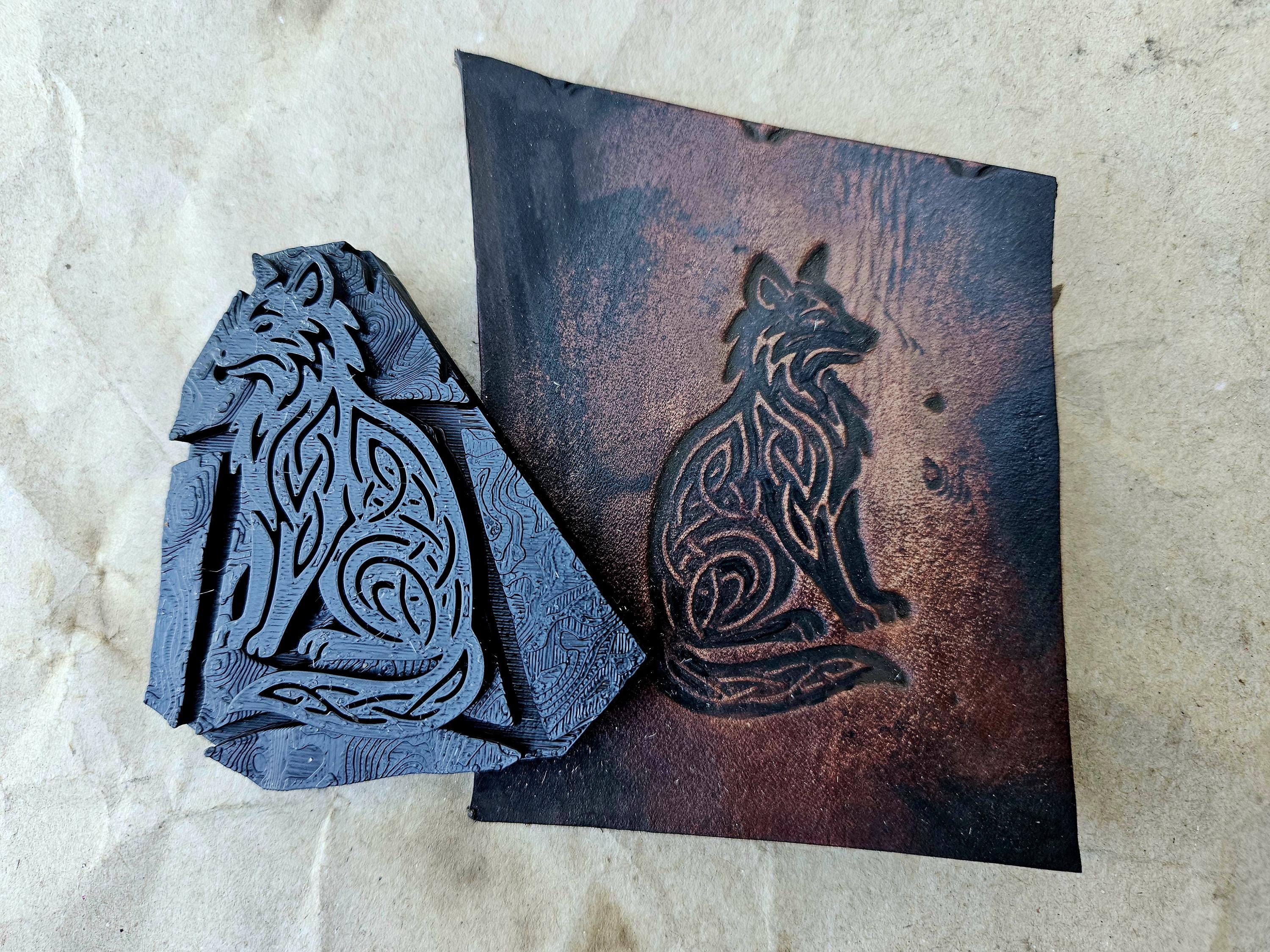 Celtic Knotwork Fox Stamp | Leather Tooling, Clay, Ceramics