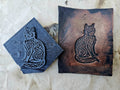 Celtic Cat Leather Stamp | Knotwork Artifact Tool