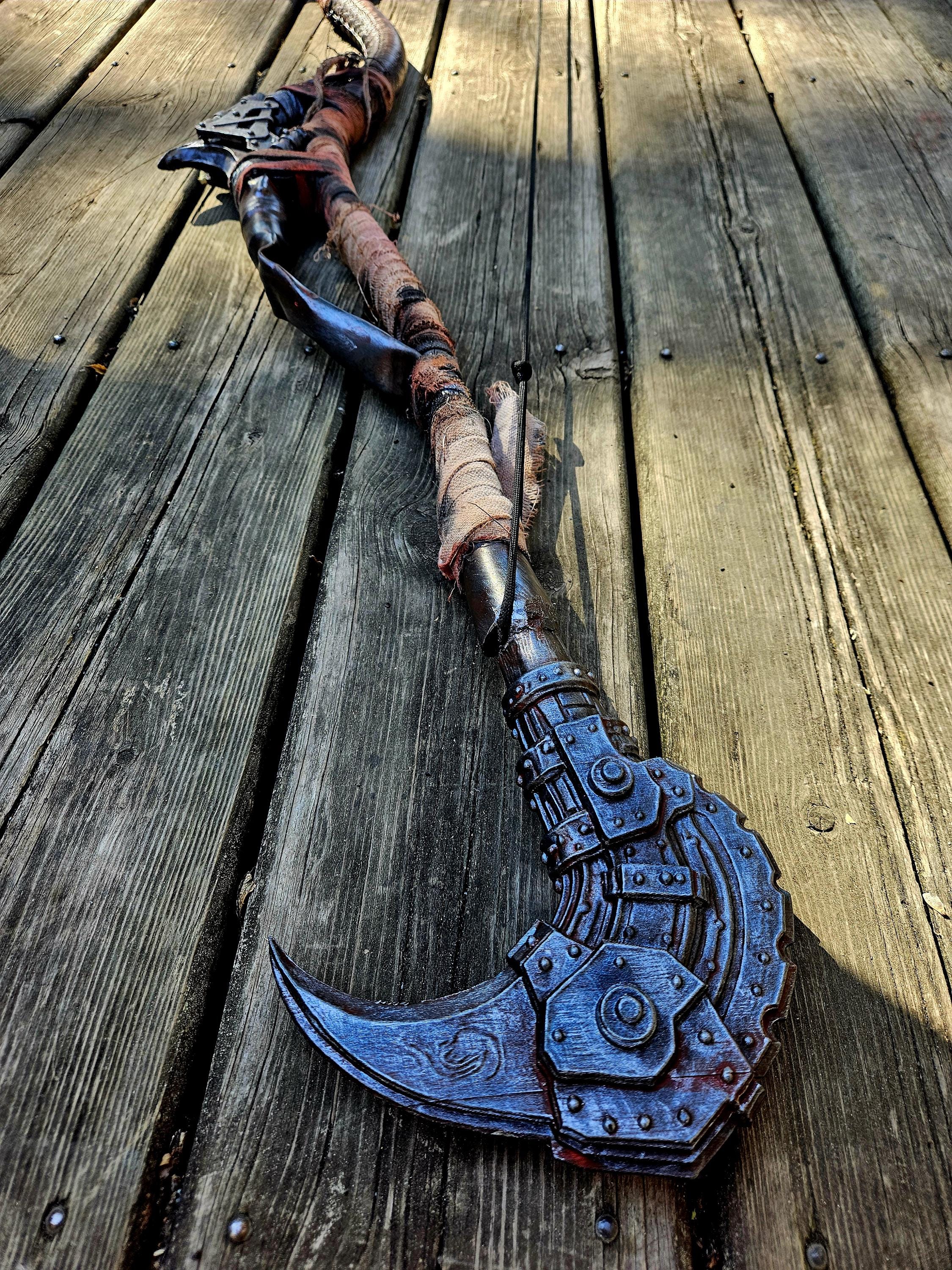 The Iron Reaper Recurve Bow – Fully Functional 25–50lb Draw | Asymmetrical Hunting, Target, LARP & Cosplay Relic Recurve Bow