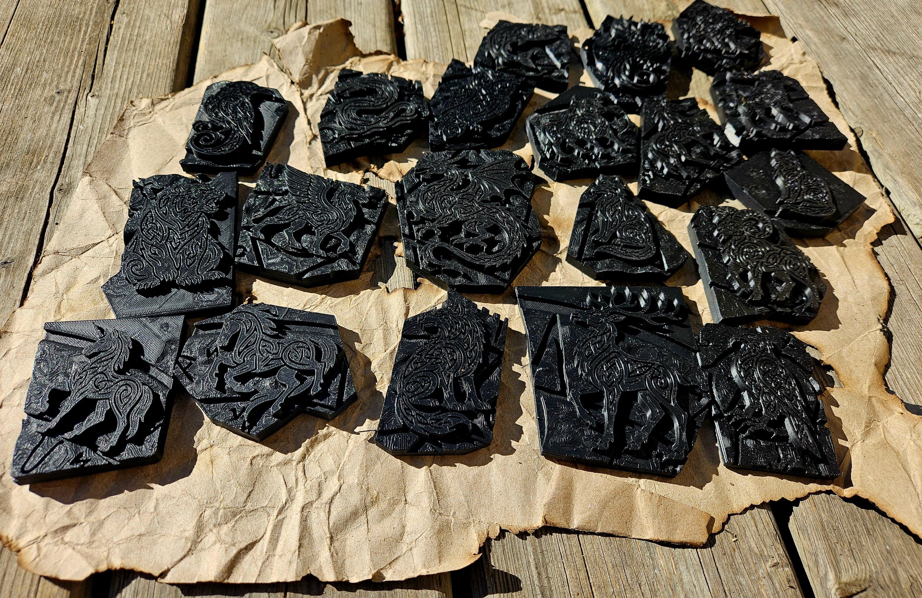 Leather Celtic Animal Stamp Set – Viking Knotwork, Tooling, DnD