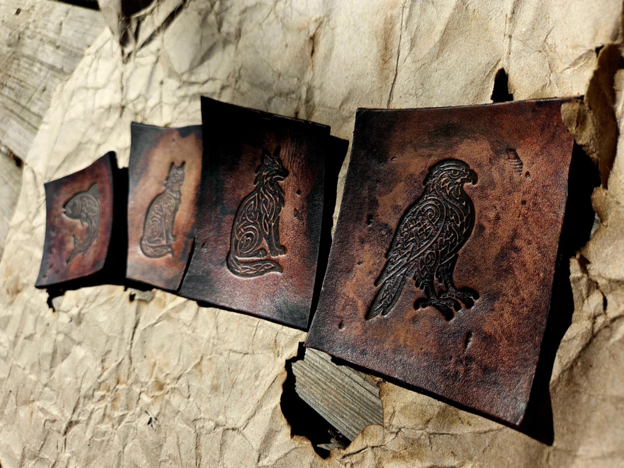 Celtic Animal Leather Stamp Set – Viking Knotwork, Leathercraft & Clay