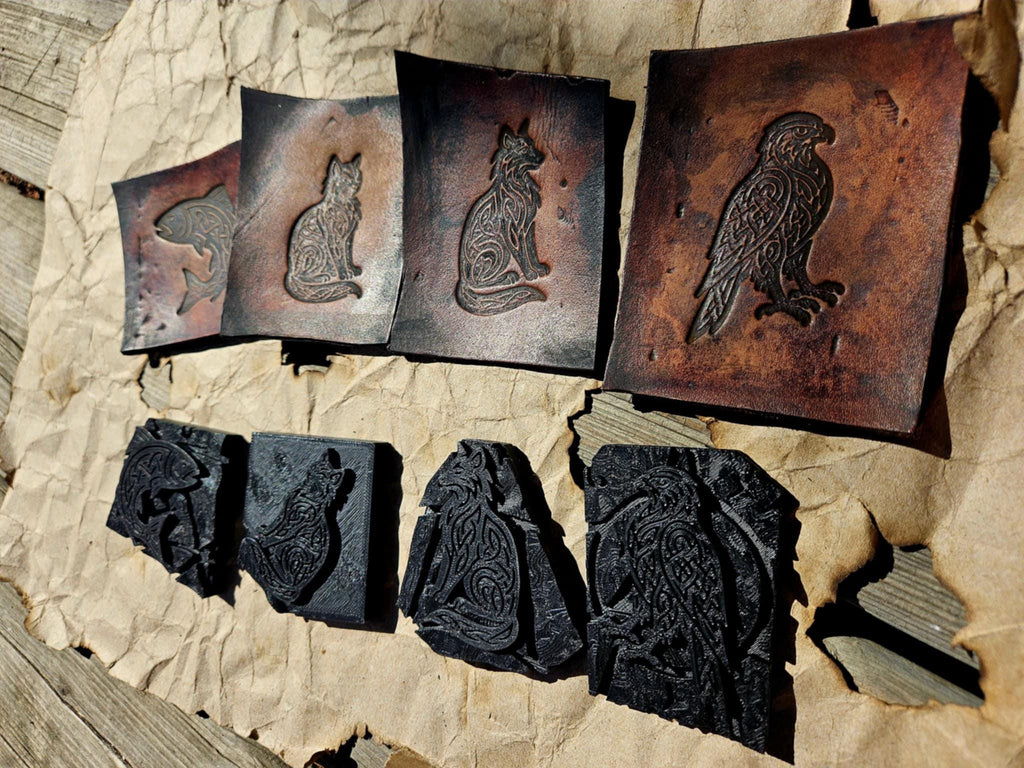 Celtic Animal Leather Stamp Set – Viking Knotwork, Leathercraft & Clay