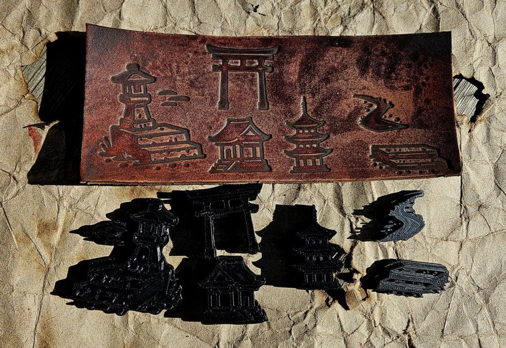 Eastern Buildings Leather Stamps – Modular Debossing for Clay & Crafts