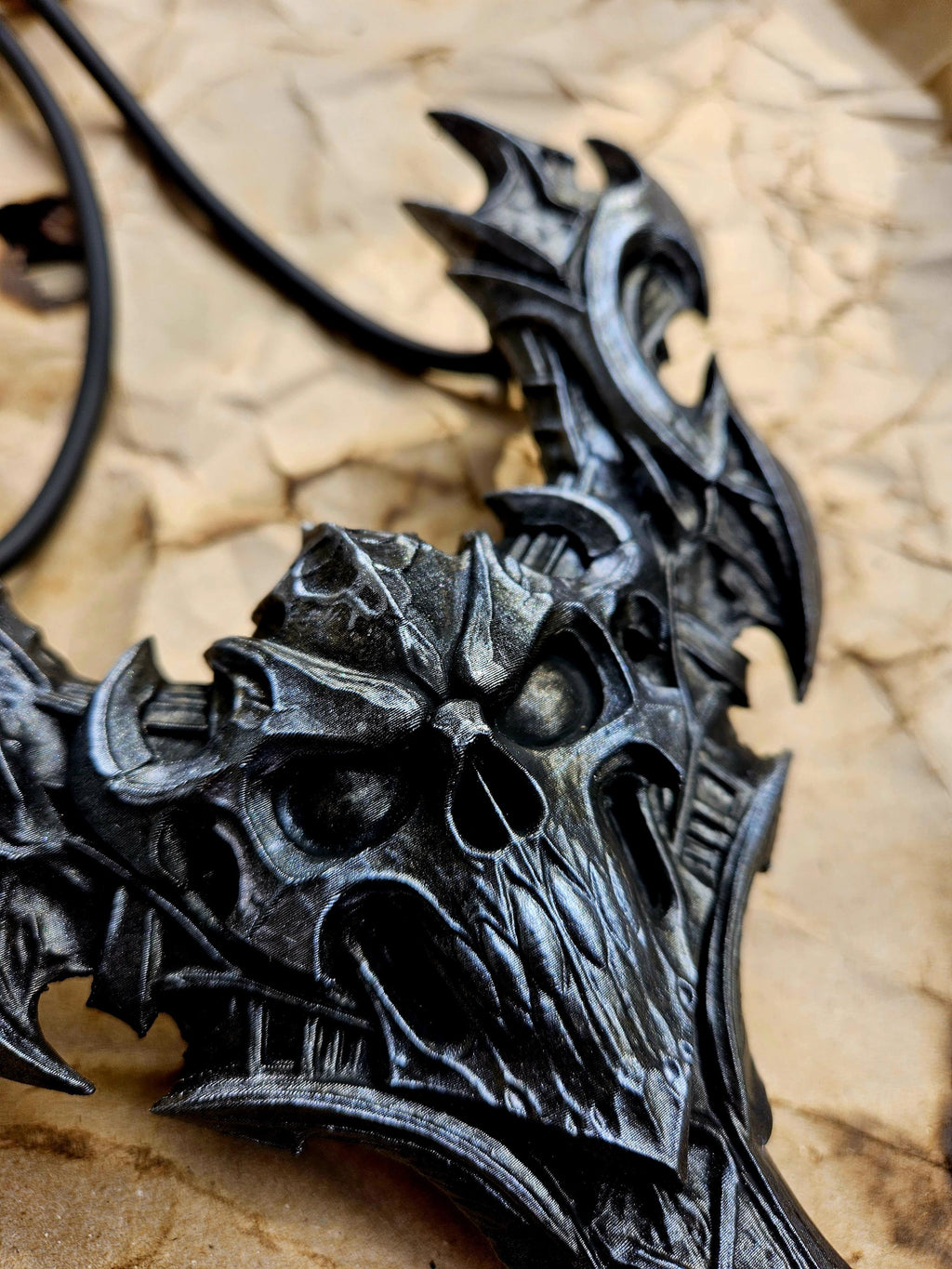 Dreadmaw Slingshot – Fully Functional Gothic Skull Sling | Dark Fantasy Survival Slingshot | Medieval Relic Catapult