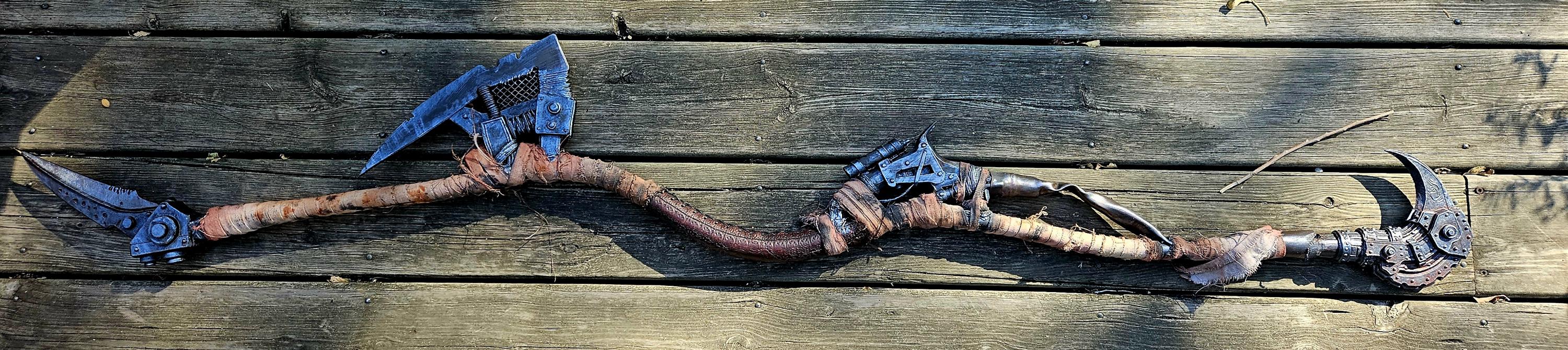 The Iron Reaper Recurve Bow – Fully Functional 25–50lb Draw | Asymmetrical Hunting, Target, LARP & Cosplay Relic Recurve Bow