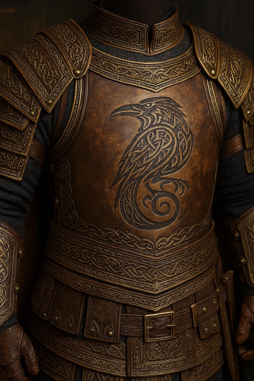 Celtic Raven Leather Stamp – Viking Knotwork Tool for Clay, Resin, Wax