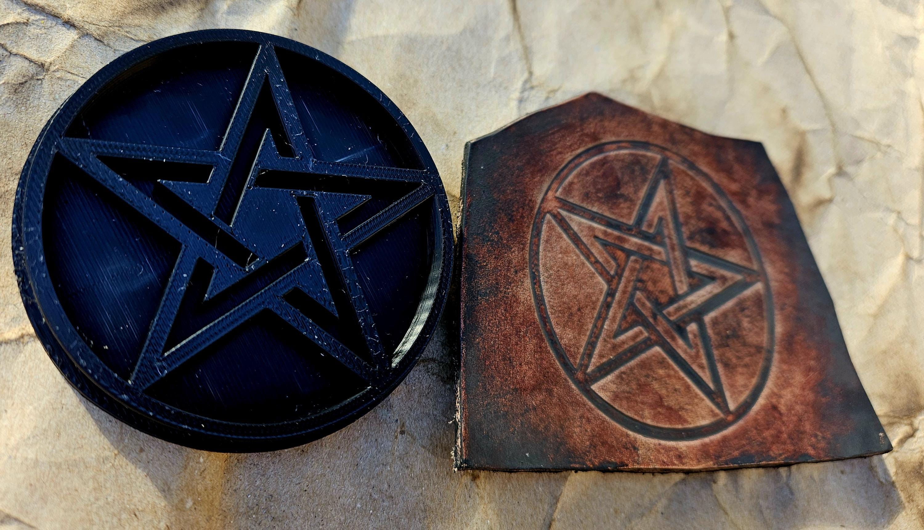 Pentagram Stamp and Sculpture – Artisan Embossing Tool for Leather, Clay and Wax
