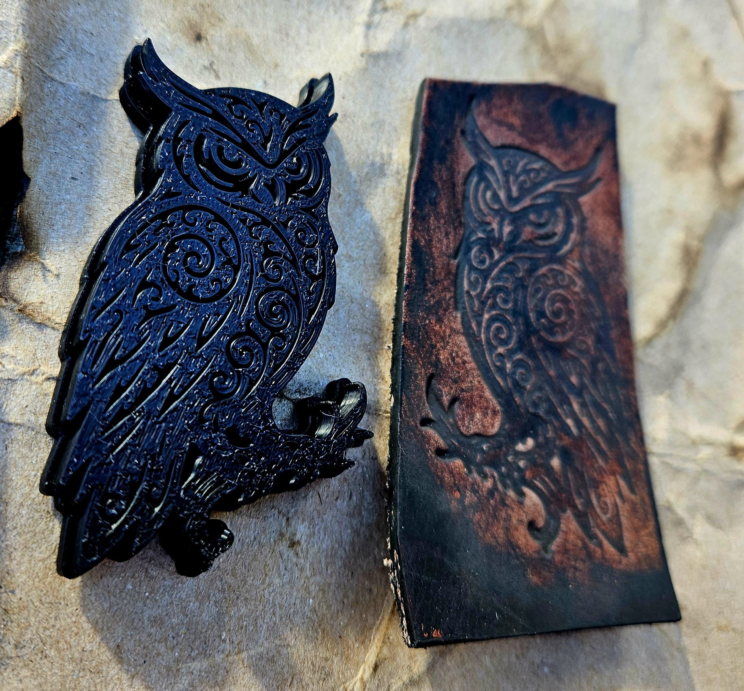 Owl Stamp and Sculpture – Artisan Embossing Tool for Leather, Clay and Wax