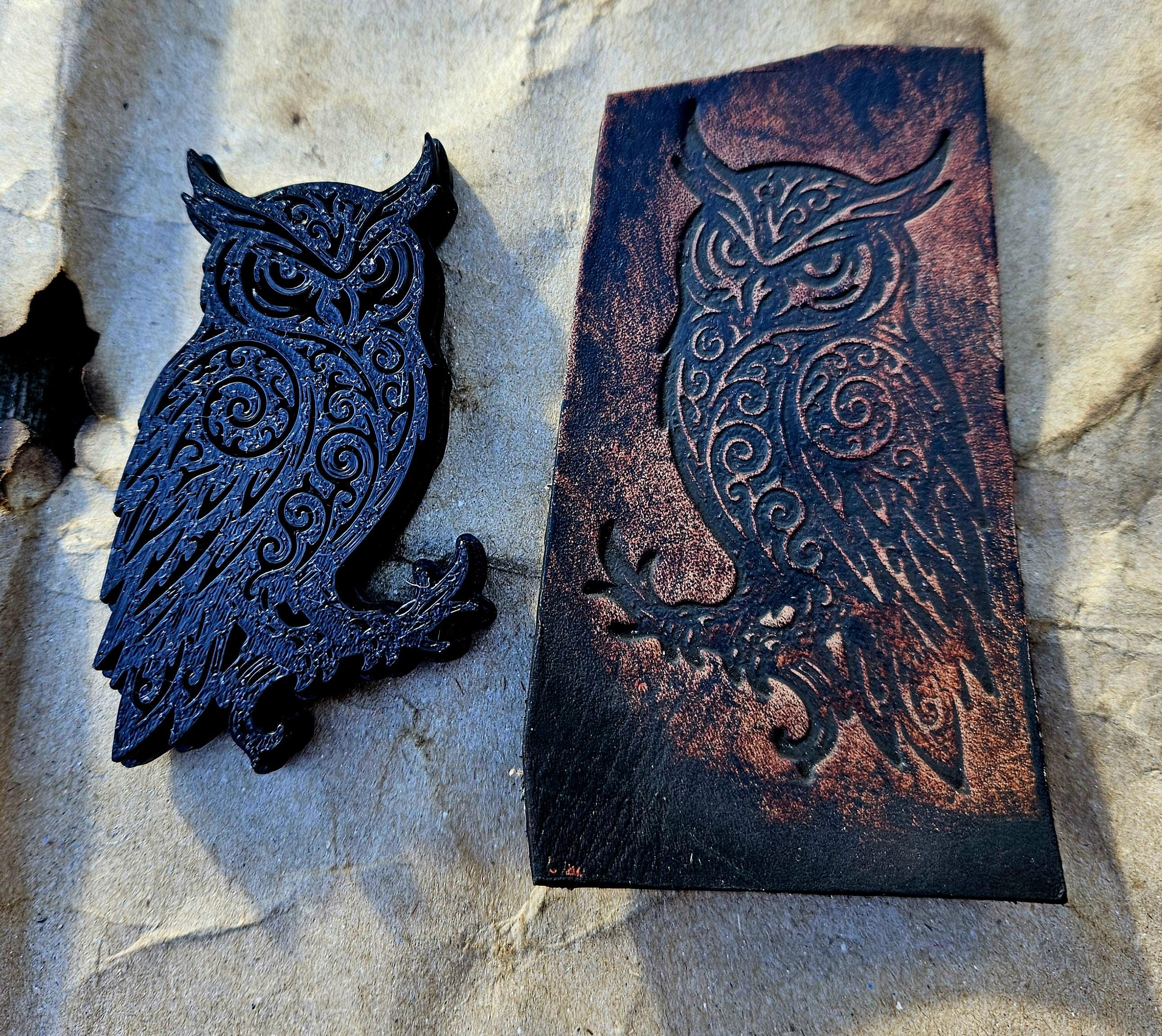 Owl Stamp and Sculpture – Artisan Embossing Tool for Leather, Clay and Wax