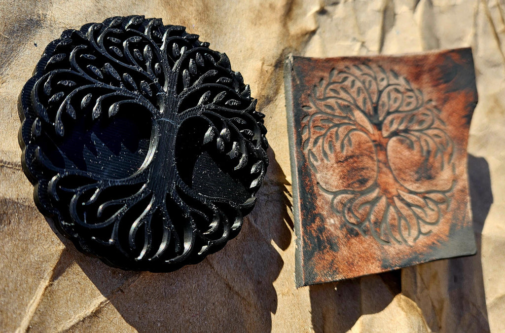 Tree of Life Stamp and Sculpture – Artisan Embossing Tool for Leather, Clay and Wax