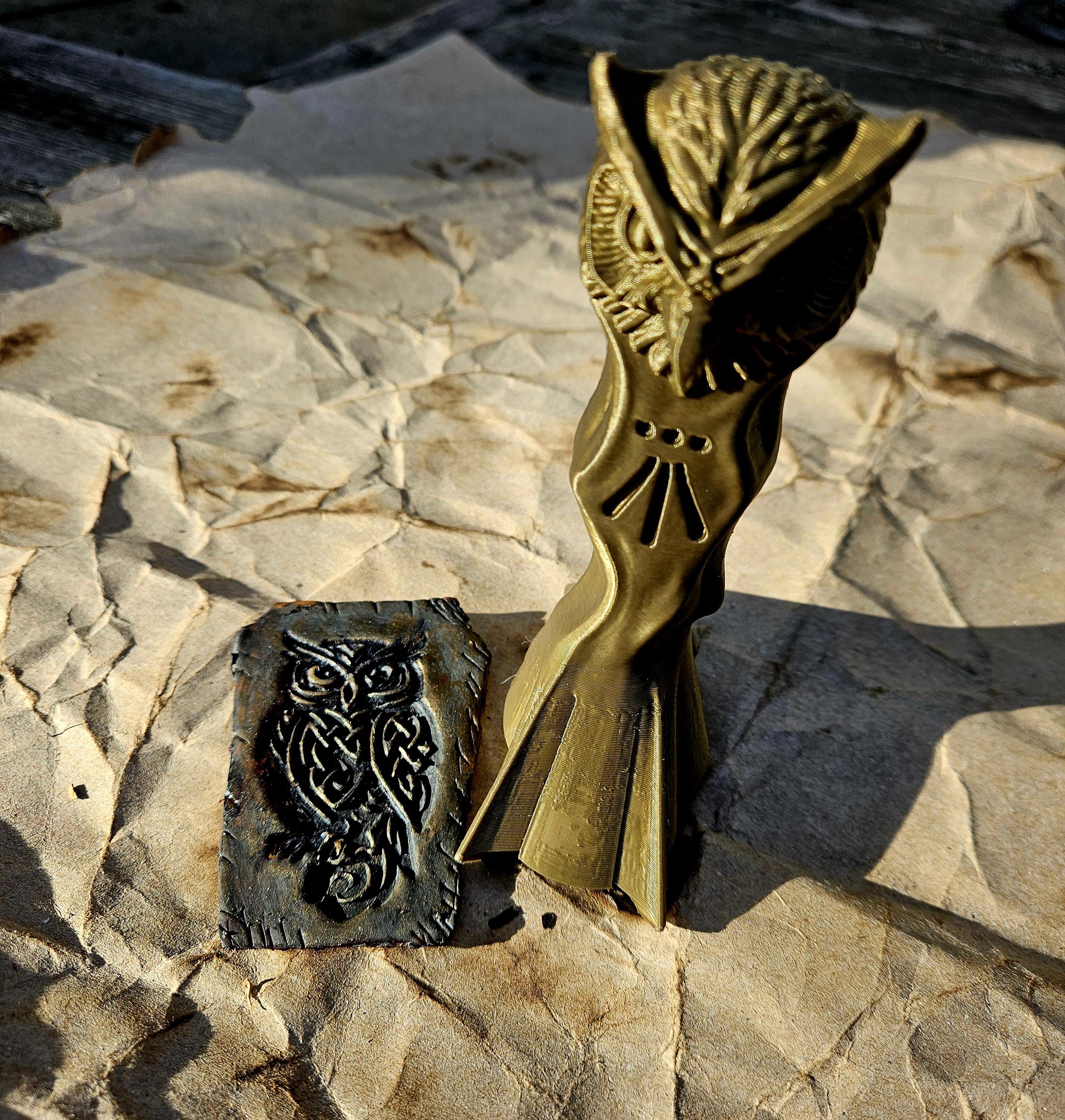 Owl Clay Stamp – Full-Strength Artisan Tool for Clay, Wax, and Soap
