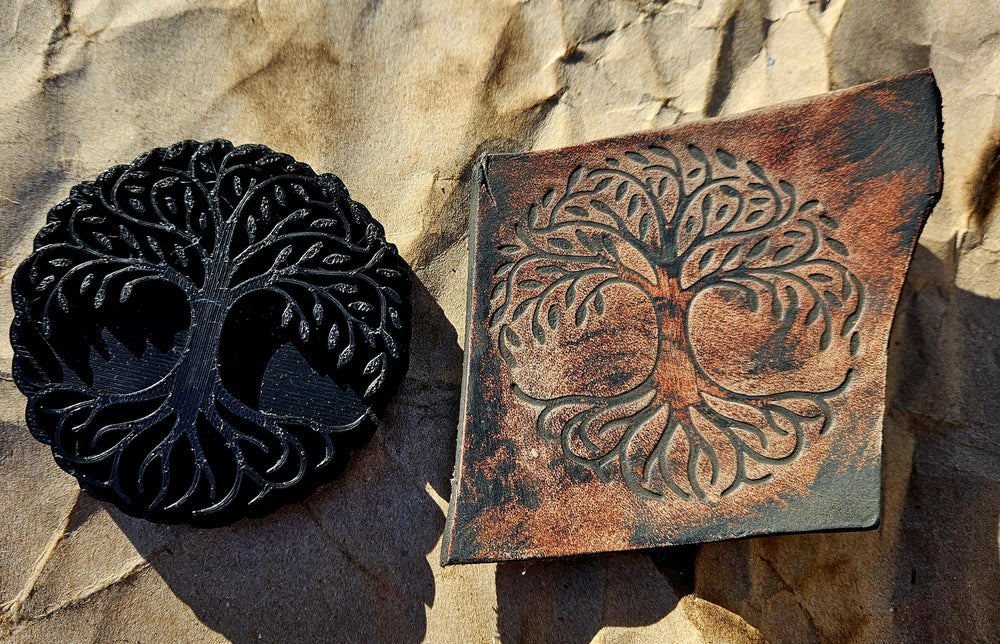 Tree of Life Stamp and Sculpture – Artisan Embossing Tool for Leather, Clay and Wax