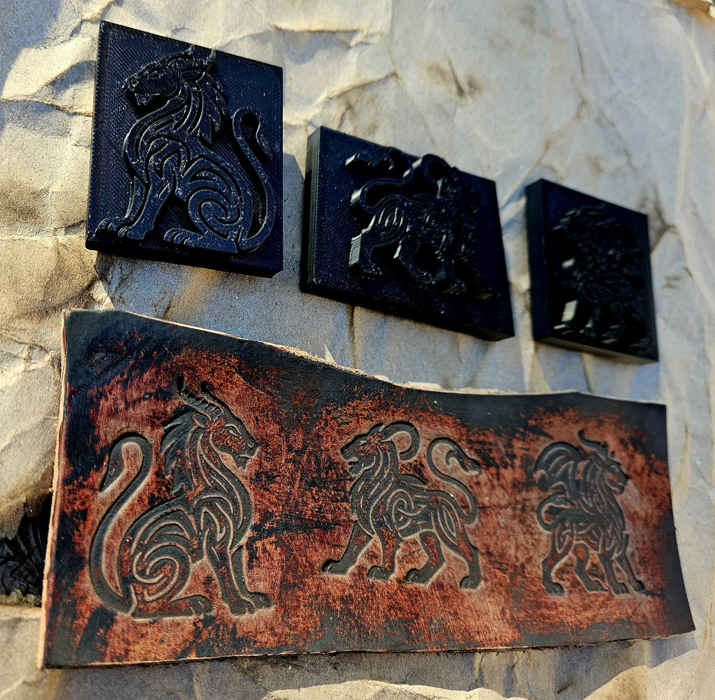 Chimera Stamp & Sculpture Set – Celtic Lion, Griffin, Dragon Hybrid